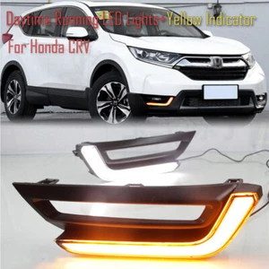 LED Daytime Running Light Turn Indicator Fog Lamp Bumper For Honda CR-V 17-2018 - Picture 1 of 11
