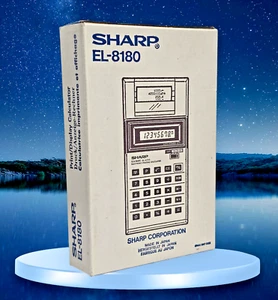 Vintage Sharp EL-8180 Small Electronic Printing Calculator, Japan NEW OPEN BOX - Picture 1 of 13