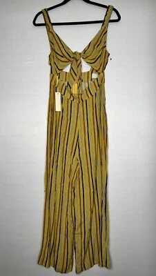 Mono Capuleto Revolve Rayas Ariane Corte Corbata Frontal Ojo de Cerradura Talla Pequeña NUEVO Foto 1 de 4