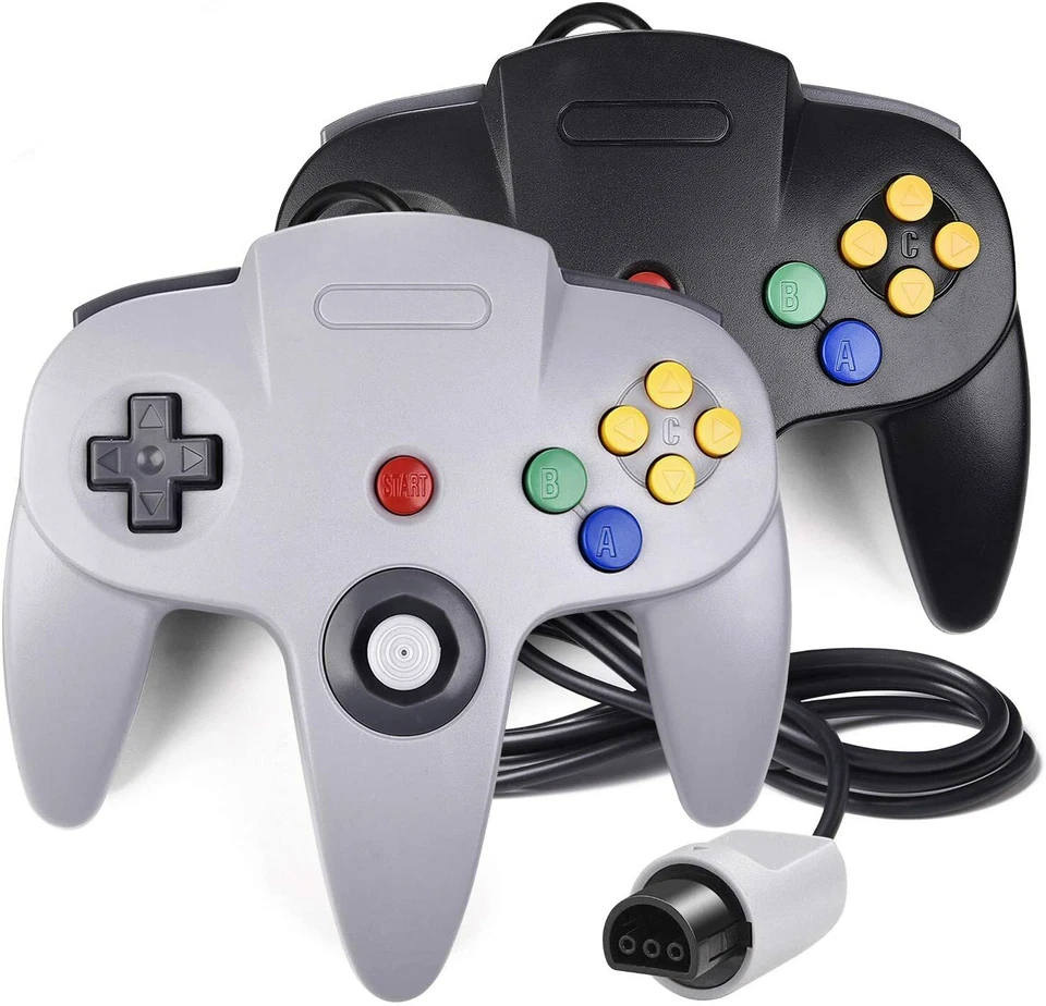 2Pack N64 Controller Joystick Gamepad Long Wired for Classic Nintendo 64 Console - Image 1 of 4