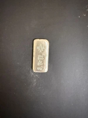Silberbarren 100g 999 Silber✨ Anlagesilber Handgegossen🪞⭐✅ Feinsilber Barren - Bild 1 von 4