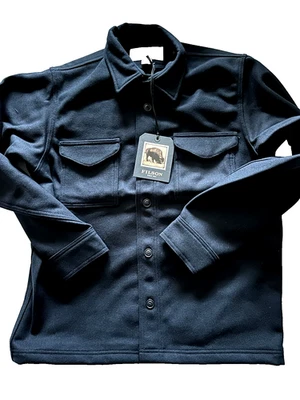 $395 NWT FILSON Navy Blue (Size Medium ) Mens Premium Wool Jac Shirt Made in USA - Image 1 of 4