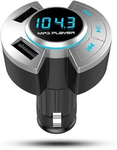 Bluetooth FM Transmitter for Car, Bluetooth 5.0 Wireless Radio Adaptor Car Kit  - Picture 1 of 7