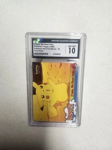 1999 TOPPS POKEMON THE MOVIE EDITION C'MON, WE NEED HELP #53 PIKACHU CGC 10 GEM - Picture 1 of 6