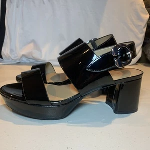 Aerosoles Black Strappy Open Toe Heels Women Size 9.5 [I8] - Picture 1 of 9