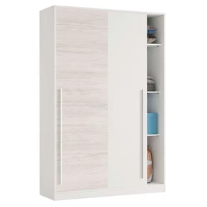Armario 2 puertas correderas en blanco artik y blanco velho dormitorio matrimoni - Imagen 1 de 7