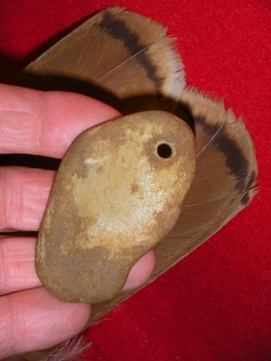 COLGANTE DE GUIJARROS NATIVOS AMERICANOS - COLGANTE DE ALABAMA DEL CONDADO DE CHEROKEE - RÍO COOSA Foto 1 de 4