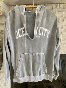 OCEAN CITY NJ WOMENS HOODED PULLOVER SWEATSHIRT BLUE SIZE SMALL - Picture 1 of 4
