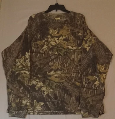 Mossy Oak Camo Classics Long Sleeve T Shirt With Pocket 3XL - Image 1 of 4