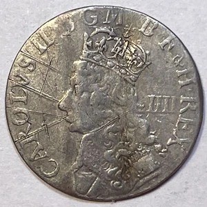 1662-1670 3 Pence Threepence Charles II Milled issue Great Britain Details 20426 - Picture 1 of 3