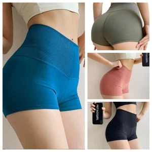Women's Beach Waist Booty Yoga Shorts Ruched Sports Pants Casual Gym Workout Hot - Picture 1 of 21