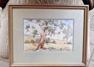 Watercolour Landscape Painting set in a Timber frame behind glass. 42 cm x 34cm - Picture 1 of 15