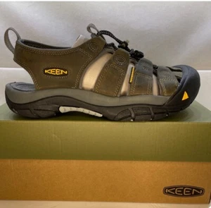 KEEN Newport Leather Sandals Neutral Gray Gargoyle 1010122 Men’s Size 8 - Picture 1 of 11