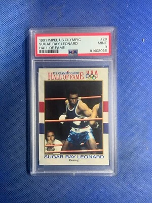 1991 Impel US Olympic Sugar Ray Leonard Hall of Fame #29 PSA 9 Mint - Image 1 of 2