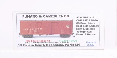 Funaro & Camerlengo 8200 Pennsylvania RR X26 SS Box Car Hutch Rf. 1 Piece Body - Image 1 of 3