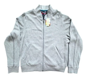 ROBERT GRAHAM Men Size L Gray Full Zip Light Waffle Knit Track Jacket NWT - Picture 1 of 7