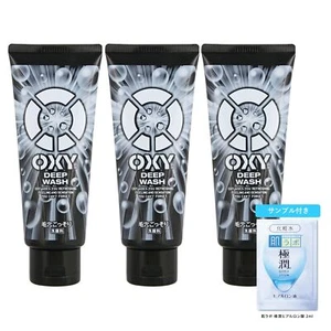 Oxy Deep wash ×3 Set for Men facial wash Charcoal scrub 200g From Japan 4 - Picture 1 of 3