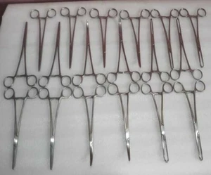 Laparoscopic Allies Straight And Curved Artery Forceps Scissors 8Inches 12Pc - Picture 1 of 12