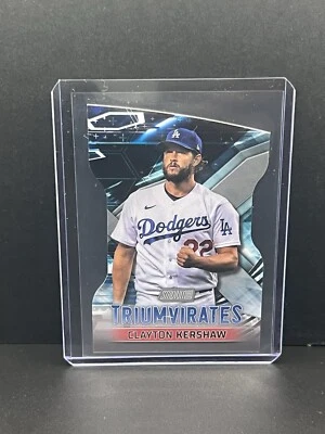 2023 Stadium Club Baseball CLAYTON KERSHAW Triumvirates DieCut LA Dodgers #T-24 - Image 1 of 2