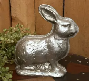 New Resin vintage style Bunny mold, tin look Rabbit Easter figurine primitive - Picture 1 of 1