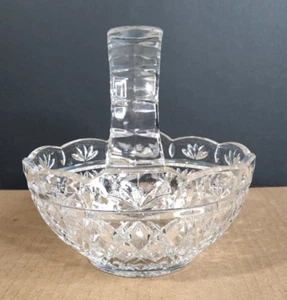 Vintage Teleflora 24% Bleikristall Korb mit Griff - Bild 1 von 6