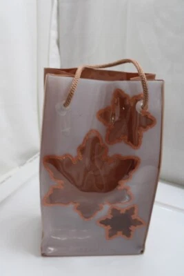 Bolso/cartera de PVC Bath & Body Works cobre/claro 9"x6" mango superior mango de cuerda de nailon Foto 1 de 4