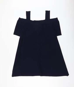 Nina Leonard Womens Blue Polyester Blend Trapeze & Swing Size L - Picture 1 of 12