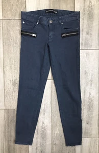 Jeans donna elasticizzato leggings alla caviglia Express Stella taglia 4 tasche zip nero 30x27 - Foto 1 di 8
