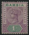 Gambia-1898-1902 1/- Violet & Green Sg 44 Mounted Mint V39218