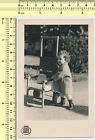 #077 Kid Stroller Chair on 2 Wheels Child Infant Portrait vintage photo original