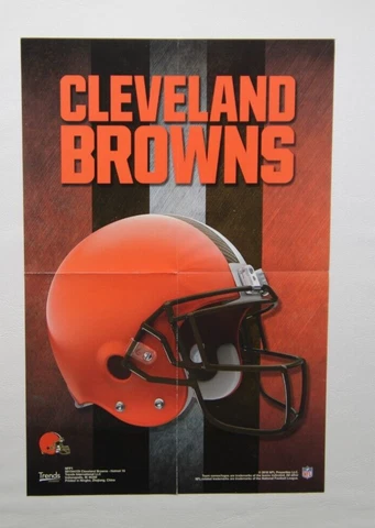 NFL Football Team CLEVELAND BROWNS Vending Machine Mini Poster 6"x9" in Folder Cover