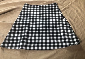 Aqua Black/White Plaid Skirt Size XS 697 - Picture 1 of 5