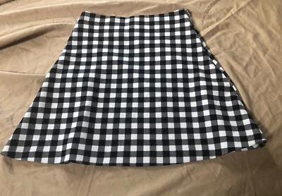 Falda a Cuadros Aqua Negra/Blanca Talla XS 697 Foto 1 de 4
