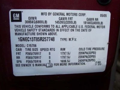 00 01 02 03 04 05 06 TAHOE UPPER CONTROL ARM FRONT 443214 - Image 1 of 4