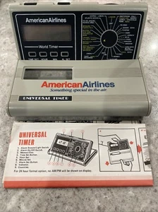 American Airlines Universal Timer Gray Clock in Original  W/ Manual Unused - Picture 1 of 6