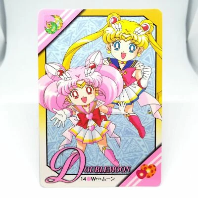 14 W Sailor Moon Sailor Moon Card Super S BANDAI NAKAYSHI JAPAN 1995 TV ASAHI - Image 1 of 4