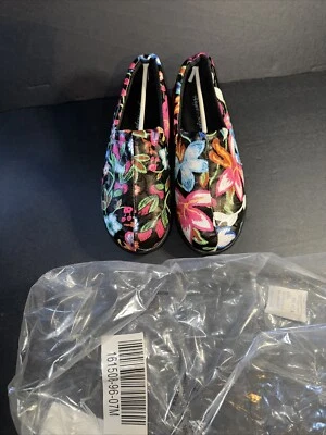 Angel Steps Blythe Clog Shoes Womens 7 M Black Floral Slip Resistant BRAND NEW - Image 1 of 4