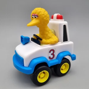 Vintage 1988 Tyco Sesame Street Big Bird Police Car Pull Back & Go Figure Rare - Picture 1 of 10
