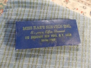 1930 MISS RAES SERVICE INC Temp Office Personnel NY, NY Advertisement SEWING KIT - Picture 1 of 4