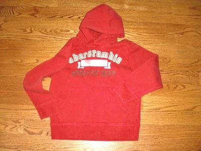 Suéter con Capucha Algodón/Poliéster Logo Bordado Rojo "ABERCROMBIE" para Niño Talla L. Foto 1 de 4