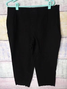 Chico's Black Capri Pants Size 3, L/XL - Cotton/Rayon/Spandex, Side Zip - Picture 1 of 11