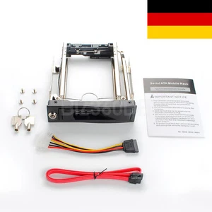 5,25" Wechselrahmen für 3,5" SSD HDD SATA I/II/III bis zu 6GBit/s Mit Kabel LED - Bild 1 von 12