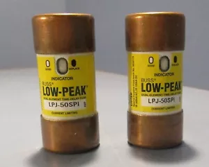Buss Low Peak Dual Element Time Delay Fuse LPJ-50SPI 19Y Lots of 2 - Picture 1 of 6