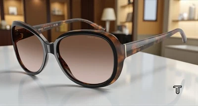 Gafas de sol para mujer GIORGIO ARMANI AR8047 504913 negras habana marrón degradado 56 mm Foto 1 de 2