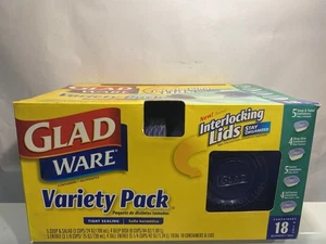 Nuevo de Lote Antiguo 2006 Glad Ware Gladware 18 Contenedores Tapas Nuevo Paquete Variedad Wow - Imagen 1 de 4