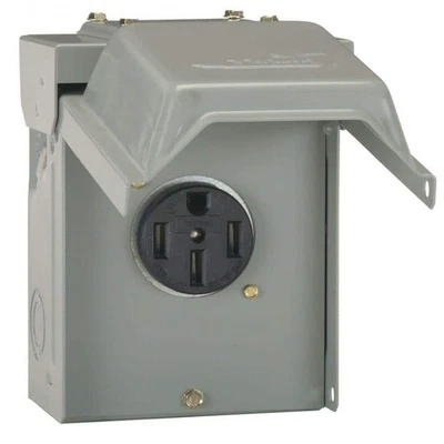 Midwest Electric Products Temporary RV Power Outlet 50-Amp 1-Phase, Rolled Door - Image 1 of 4