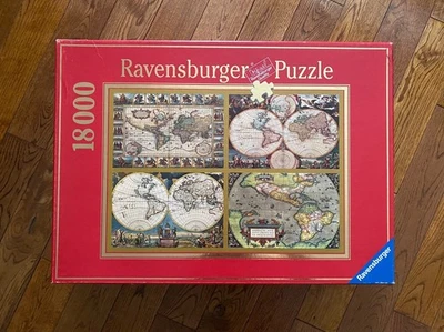 3/4 SEALED RARE Ravensburger 18000 HISTORICAL WORLD MAPS Jigsaw Puzzle - Image 1 of 4
