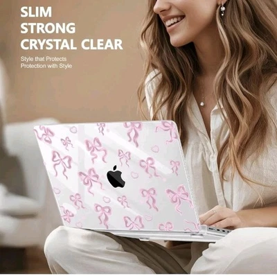 M4 MacBook Pro 14 pulgadas carcasa rígida de plástico con cubierta de teclado arcos rosas Foto 1 de 4