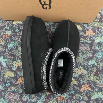 Женские туфли UGG Tasman II черные замшевые верхние шерстяные тапочки размер США 6-11 - Изображение 1 из 4