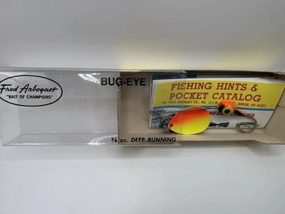 Fred Arbogast Vintage Hard To Find Bug-Eye #132 In OG Box With Papers - Image 1 of 4